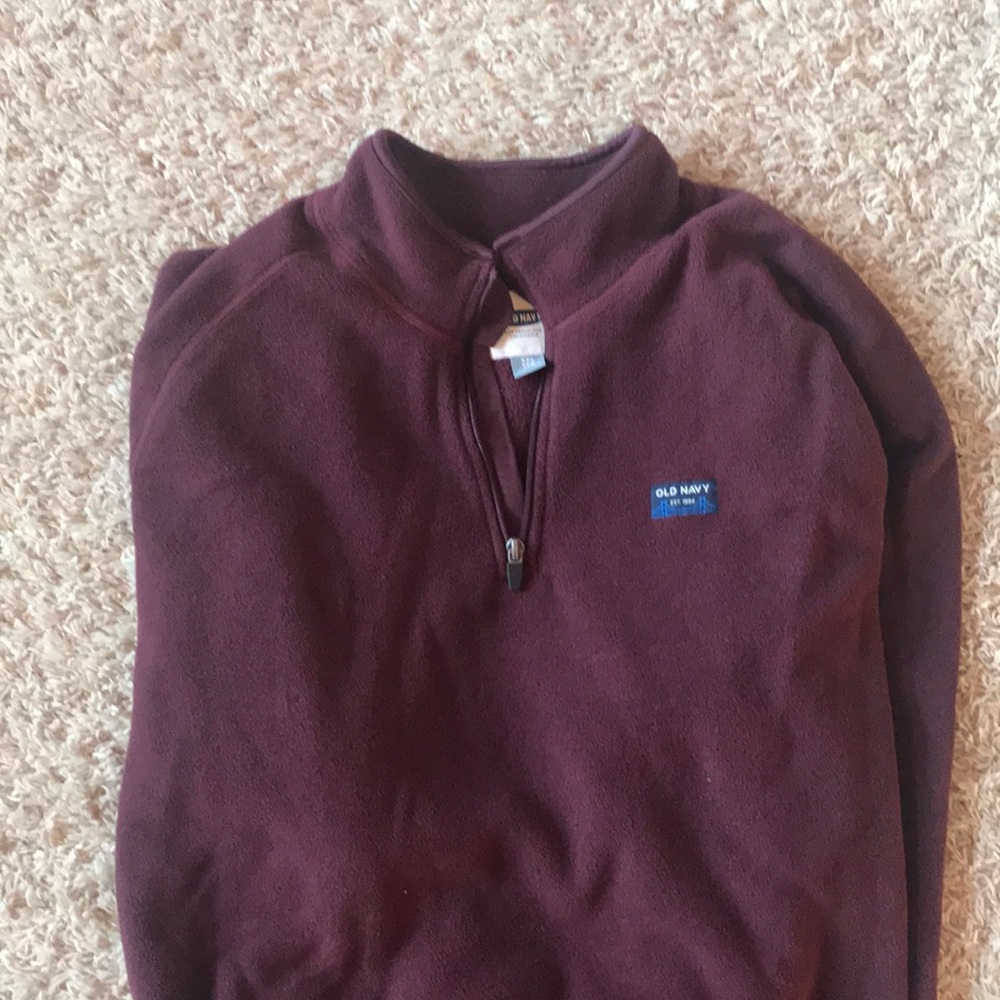 Burgundy fleece pullover XXL tall